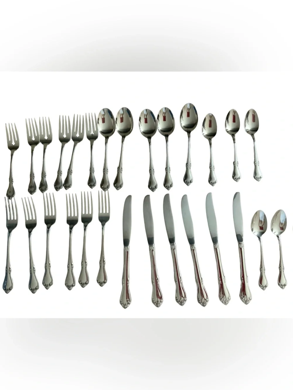Oneida OneidaCraft Deluxe CHATEAU 30 Pcs Lot Stainless Flatware USA Vintage